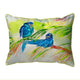 Betsy Drake Two Blue Parrots Large Indoor/Outdoor Pillow 16x20