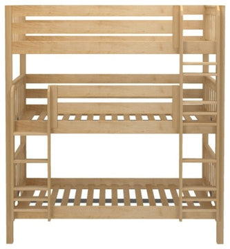 Leta Natural Twin XL Triple Bunk Bed, Bunk Bed Only