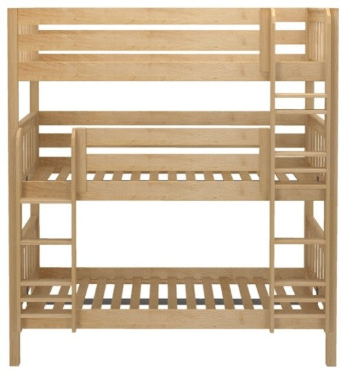 Leta Natural Twin XL Triple Bunk Bed, Bunk Bed Only