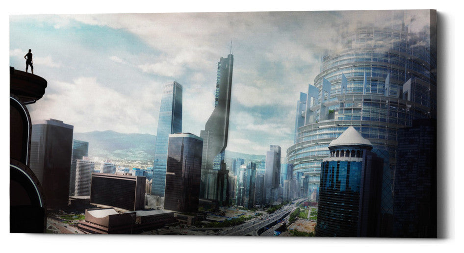 Epic Graffiti "The Future" by Jonathan Lam, Giclee Canvas Wall Art, 60"x30"
