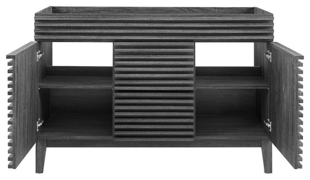 Render 48" Double Bathroom Vanity Cabinet, Charcoal
