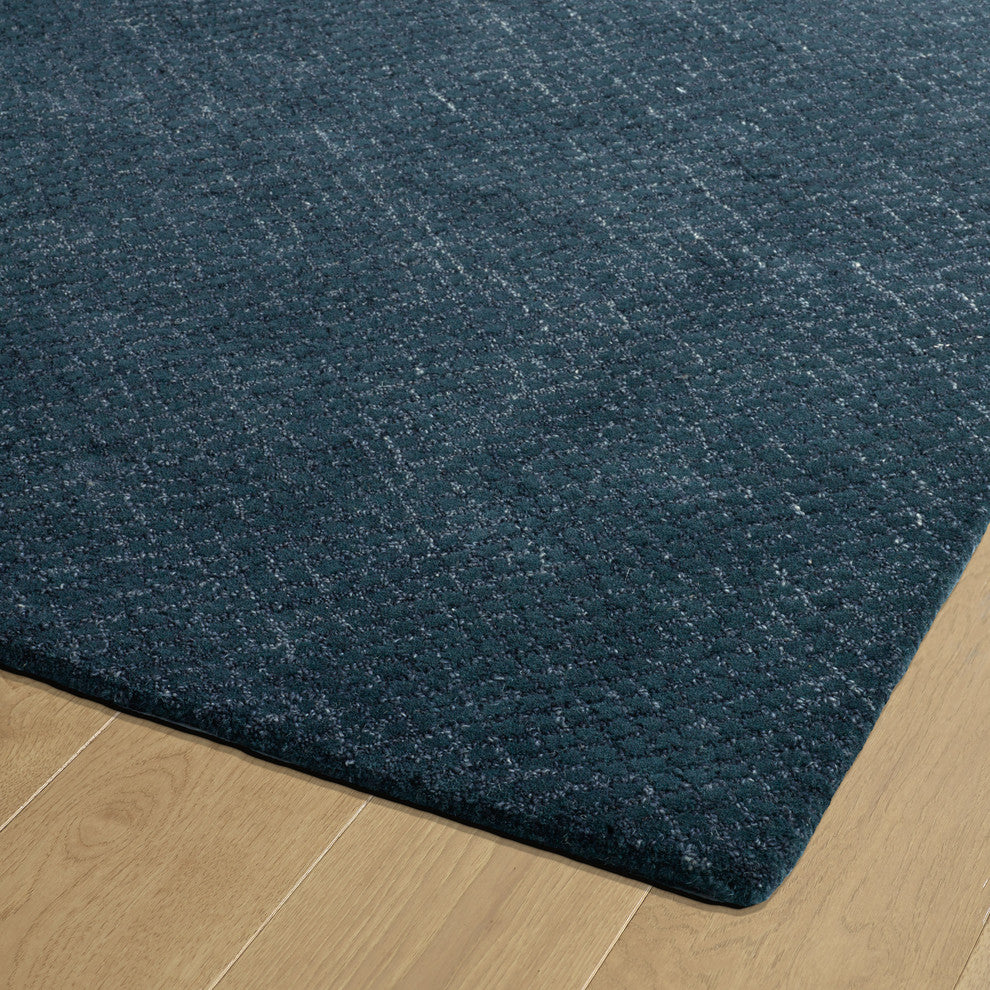 Kaleen Hand-Tufted Textura Wool Rug, Denim, 8''x10''