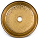 15in Gold Textured Oriental Porcelain Basin