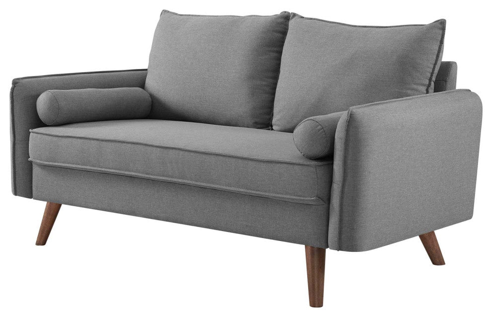Loveseat and Sofa Set, Fabric, Gray, Modern, Living Lounge Hospitality