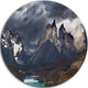 Torres Del Paine, Cuernos Mountains, Photo Disc Metal Wall Art, 36"