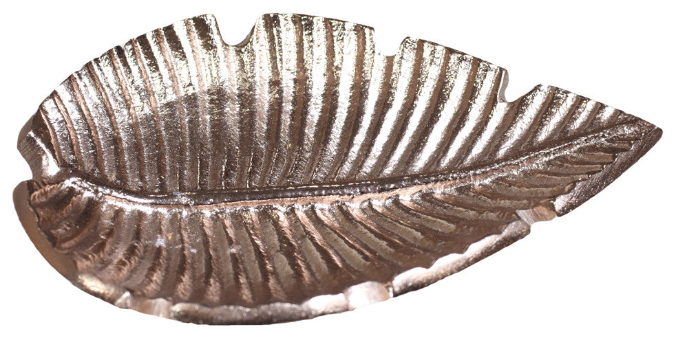 Handmade Decorative Silver Aluminium Tray, Bronze Color Coated