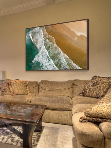 "Rolling Tide" Floater Framed Painting Print on Canvas, 60"x40"