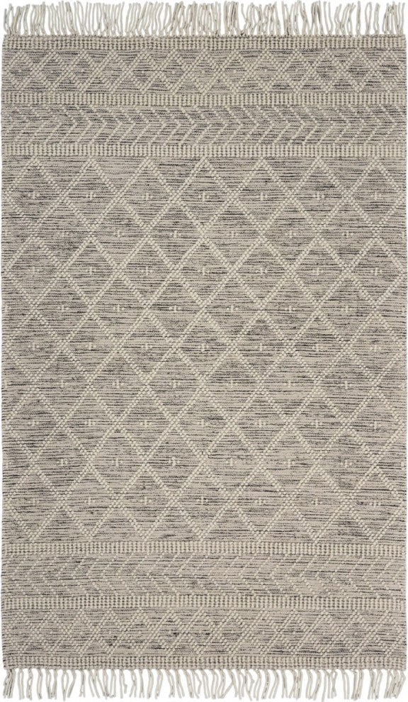 7" x 9" Ivory Bohemian Diamonds Area Rug