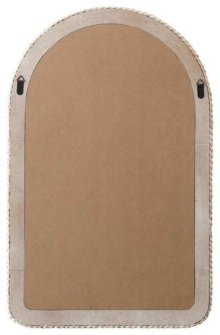 Home Living Arch Cornhusk Mirror 27x42, Linen White