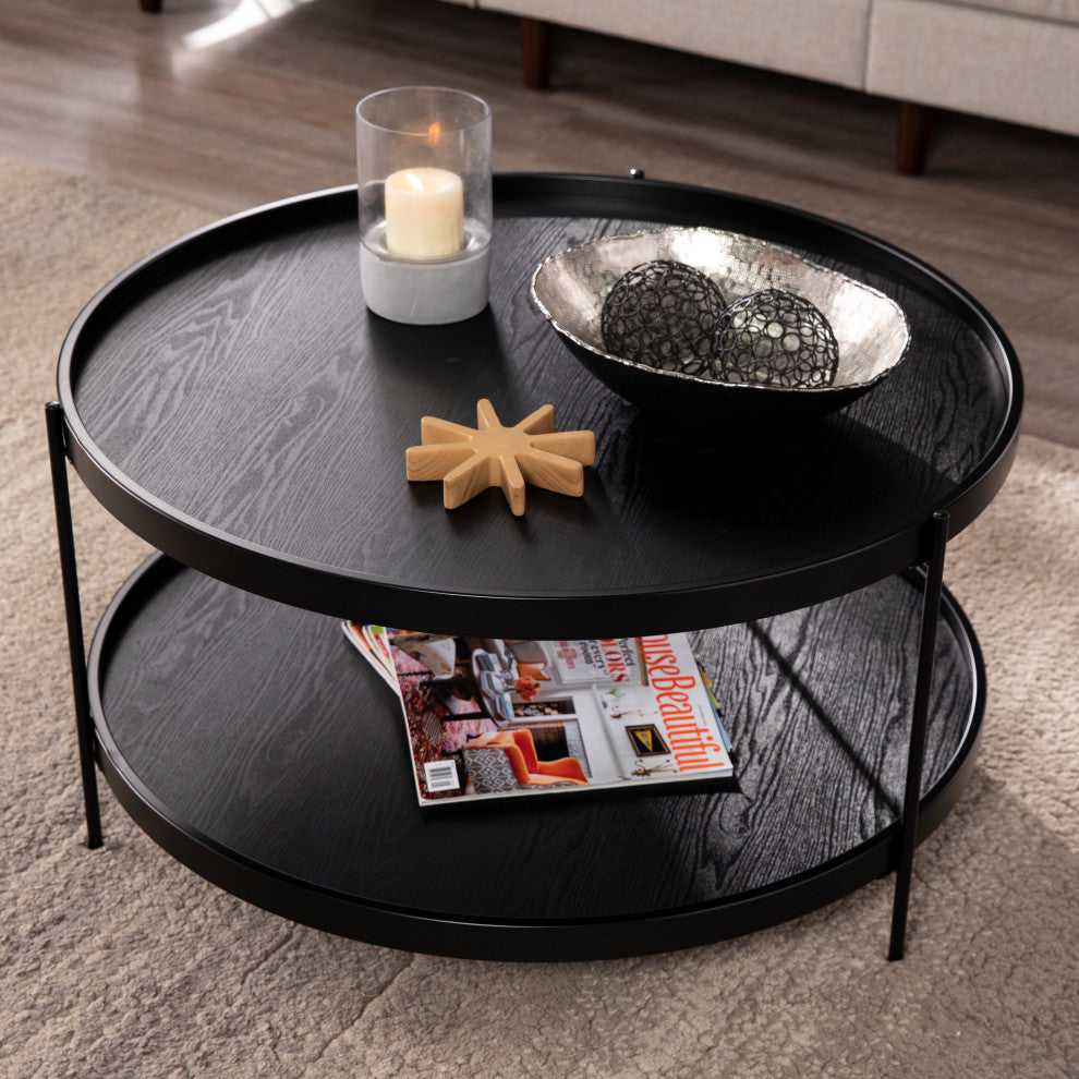 Vestal Round Farmhouse Style Cocktail Table
