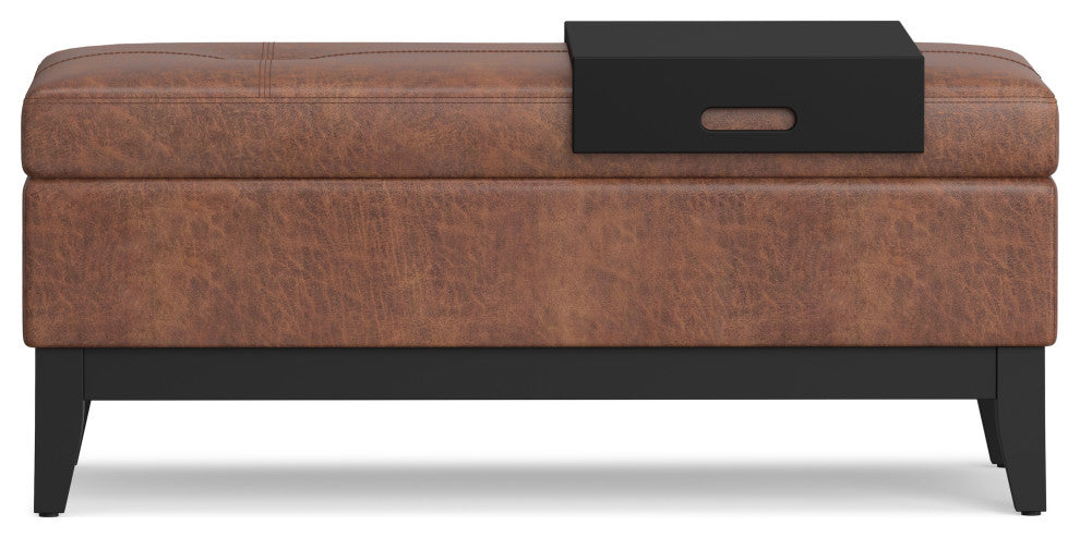 Oregon Storage Ottoman Bench with Tray