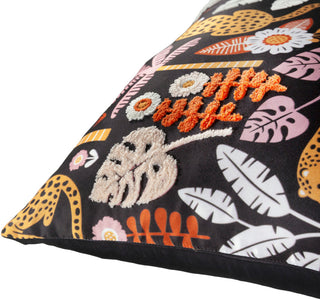 Surya Safari Sfr-003 Black Pillow Shell With Polyester Insert 18"H X 18"W
