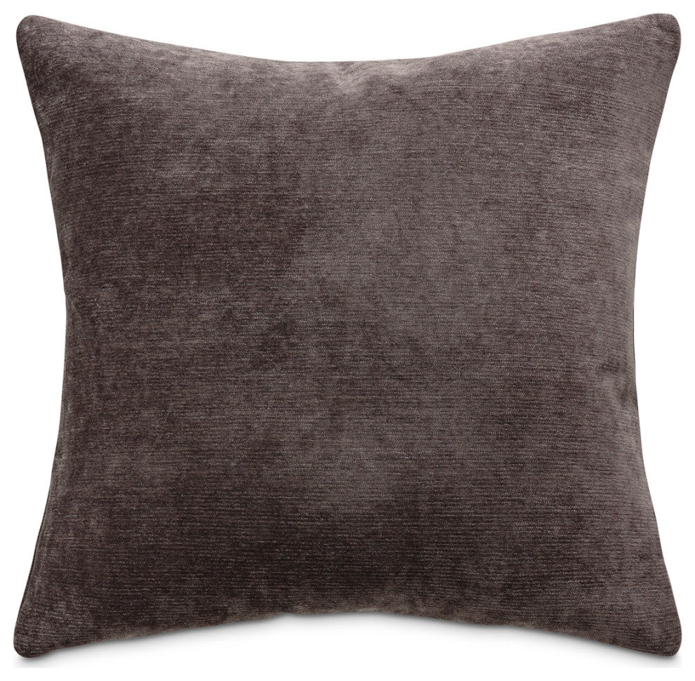 The Smith 20" Square Chenille Pillow, Set of 2, Graphite
