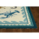 KAS Harbor 4204 Ivory/Teal Beach Life Area Rug, 5'x8'