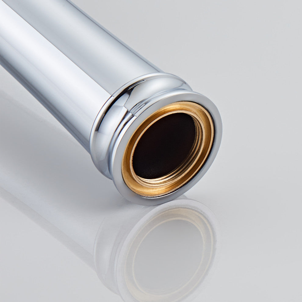 Elegant Waterfall Bathroom Faucet, Single Handle, Solid Brass, Chrome, Long