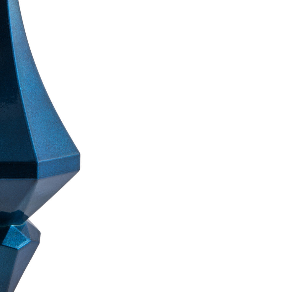 Vickerman Mc191002D 8" Blue Candy Finish Diamond Finial Ornament, Pack of 2