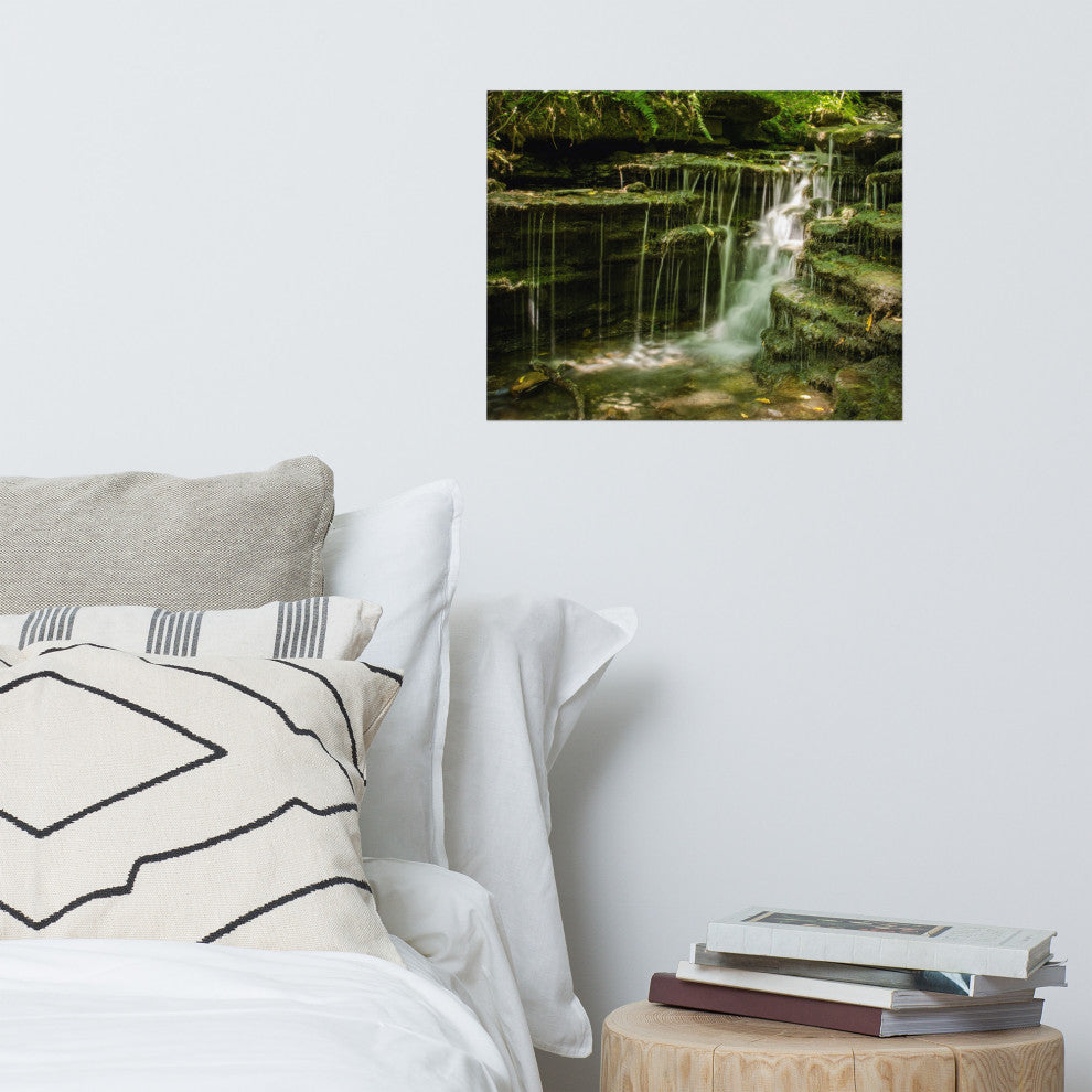 Pixley Falls 1 Landscape Photo, Waterfall Unframed Wall Art Print, 16" X 20"