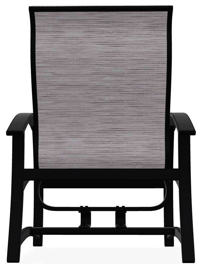Belle Isle Sling Outdoor Hidden Motion Lounge Chair, Fossil/Black