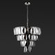 Safavieh Couture Jaylee Crystal 4 Tier Chandelier, Nickel/Dark Grey