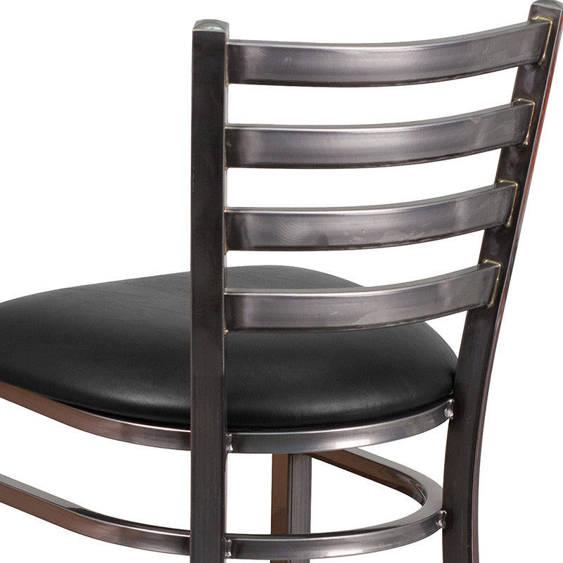 Flash Furniture Hercules 31" Ladder Back Restaurant Bar Stool in Black