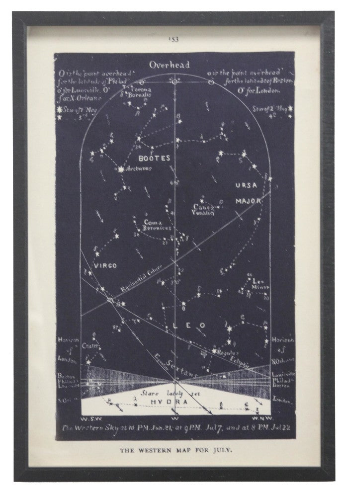 Navy Western Star Map 153 For July, Black Shadowbox