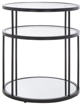 Safavieh Layta 3 Shelf Accent Table, Black/Clear