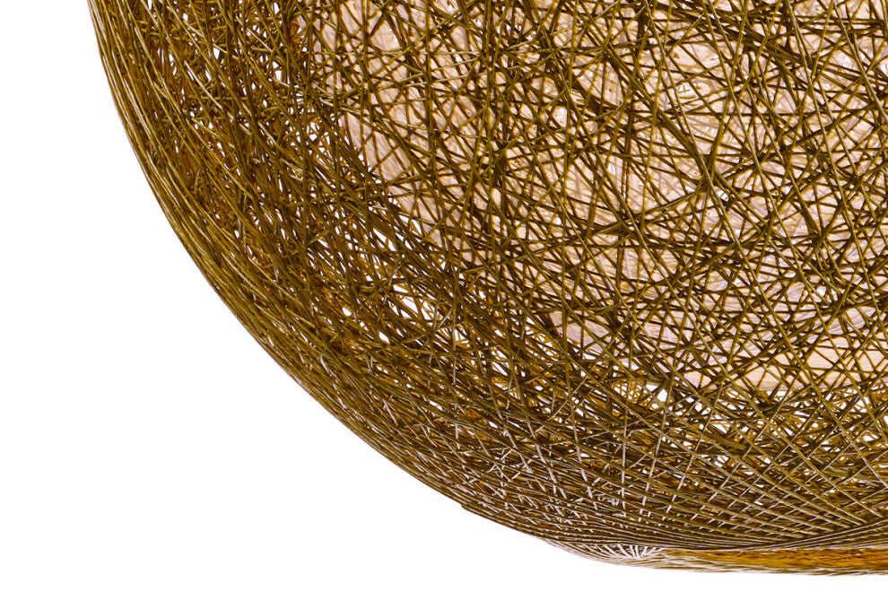 Maxim 14407 Bali 1 Light 24"W Woven String Globe Pendant - Chocolate