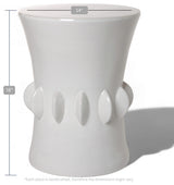 Jewel Stool, White 14x18