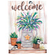 Flag Chickadee Welcome Polyester 13x18