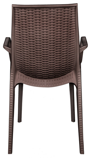 LeisureMod Kent Outdoor Dining Arm Chair