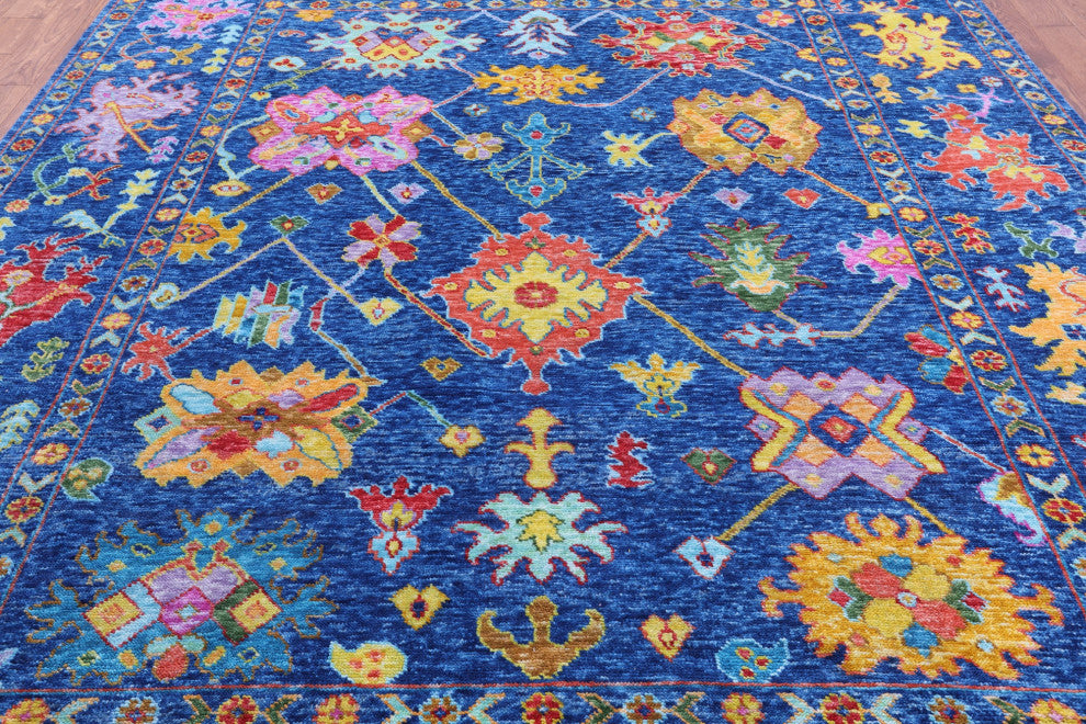 9' 3" X 11' 11" Turkish Oushak Hand-Knotted Wool Rug - Q14821