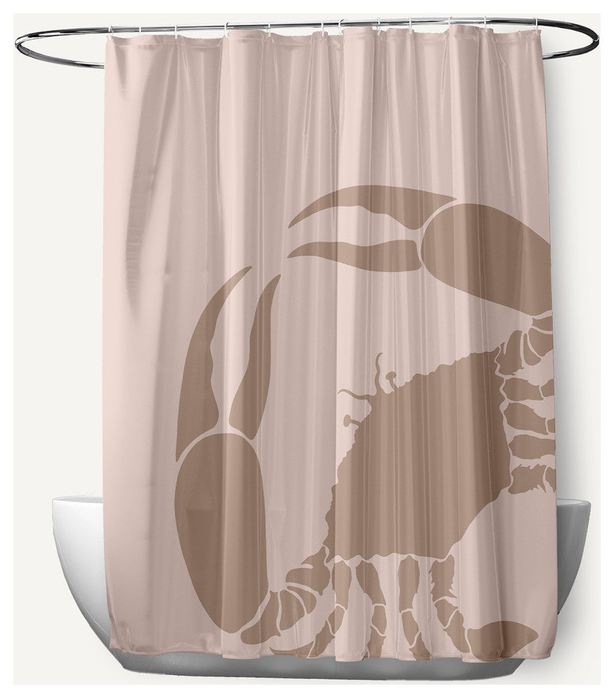 Crab Dip Mauve 70" w x 73" h Shower Curtain