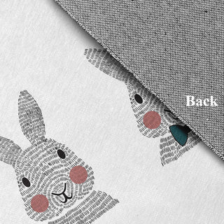 Bunny Triplets Easter Chenille Rug, Ocean Abyss Green, 5' Round