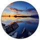 Beautiful Calm Water And Sunset, Landscape Disc Metal Wall Art, 11"