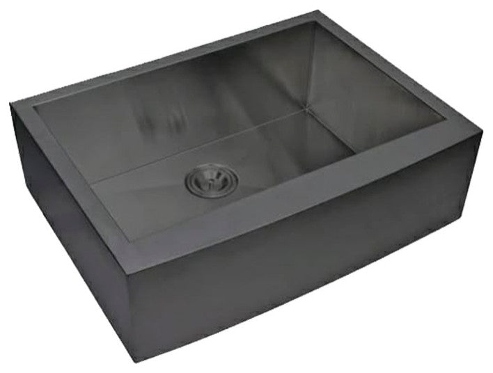 CNOX FARMSINK Stainless Steel Kitchen Sink 33"x22"x10", Black