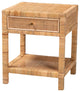 Ciana Natural Rattan & Mahogany Nightstand