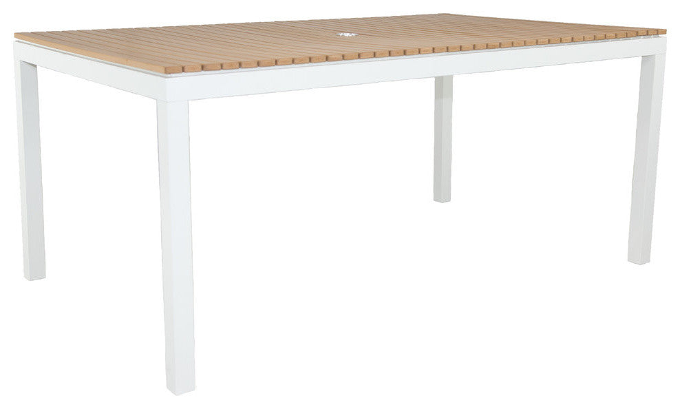 Riviera Outdoor Rectangle Dining Table, White