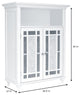 Wooden Bathroom Floor Storage Cabinet, White