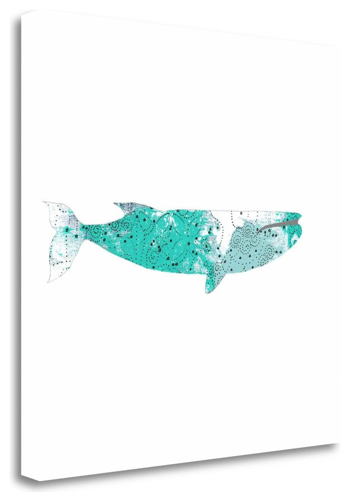 "Blue Whale" By Sarah Ogren, Giclee Print on Gallery Wrap Canvas, Ready to Hang