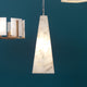 Borealis Alabaster Tall Hexagon 1-Light Pendant