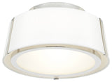 Fulton 2 Light Ceiling Mount in Polished Nickel