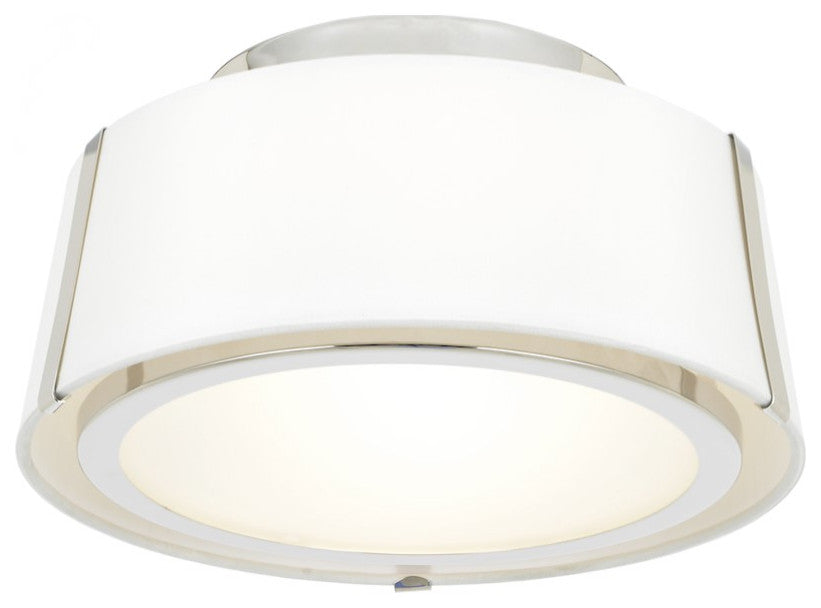 Fulton 2 Light Ceiling Mount in Polished Nickel