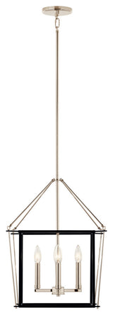 Eisley 4 Light Foyer Pendant, Polished Nickel, 21.25"