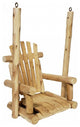 31" X 24" X 47"  Natural Wood Single Chair Porch Swing