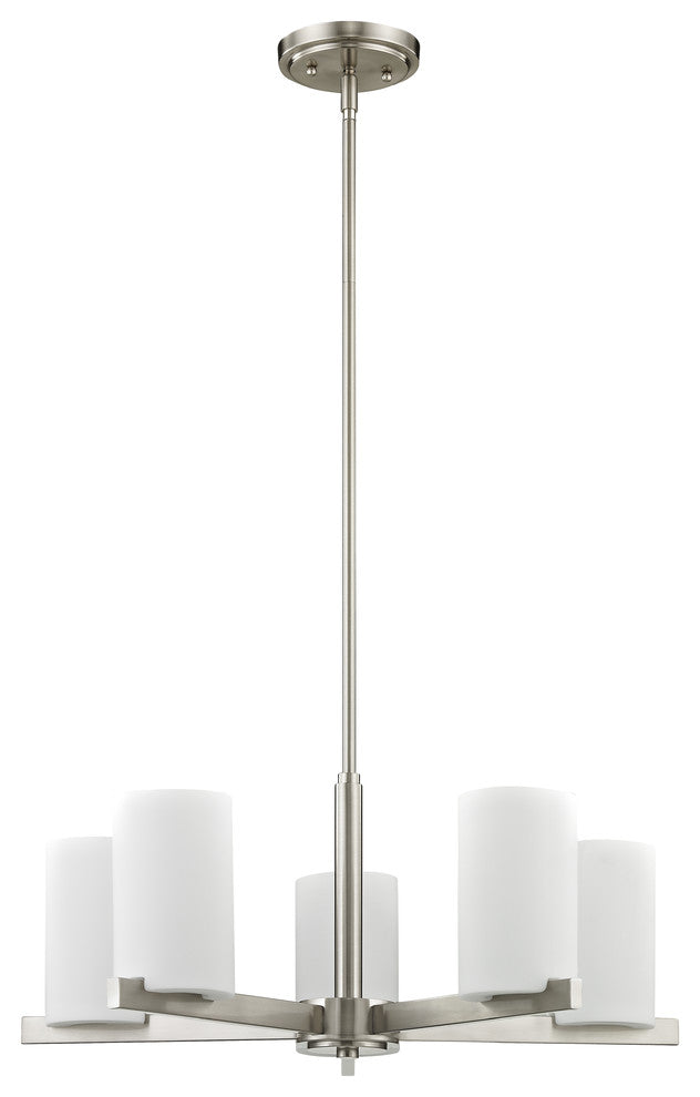 Astoria Chandelier, Brushed Nickel