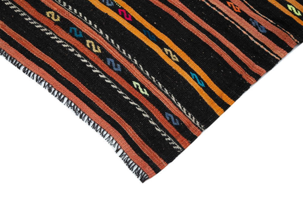 Rug N Carpet - Handmade Oriental 6' 4'' x 10' 7'' Vintage Goat Hair Kilim Rug