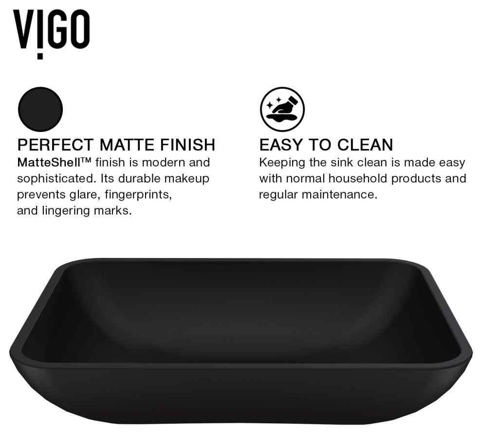 Sottile 18"L x 13"W Glass Vessel Sink and Gotham 12"H Faucet Set