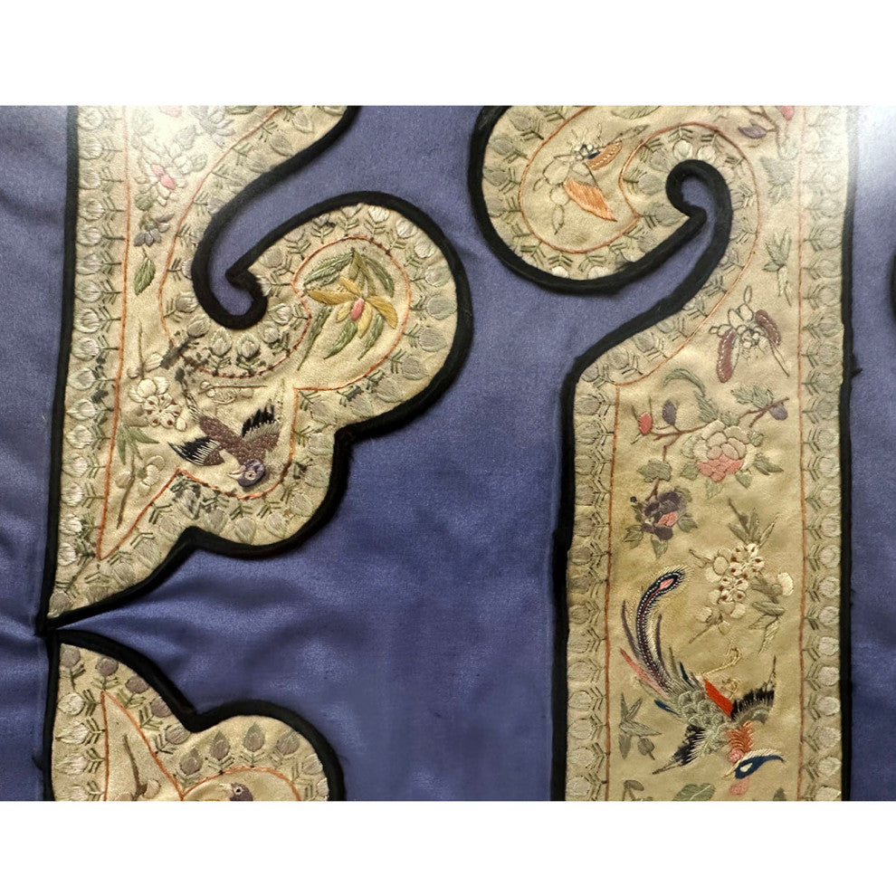 Consigned Antique Chinese Framed Groups of Textile Embroidery Pieces