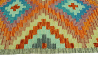 Sangat Kilim Irvette Orange/Gray Runner, 2'6x9'9