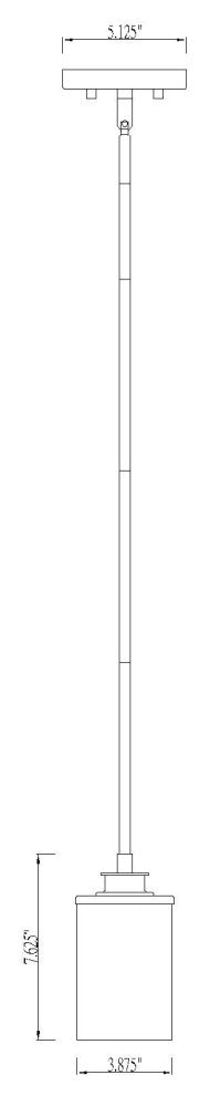 Z-Lite 492MP Beckett 5"W Mini Pendant - Olde Brass